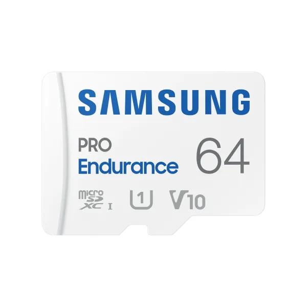 Tarjeta de Memoria Samsung Pro Endurance 64GB microSD XC con Adaptador/ Clase 10/ 100MBs