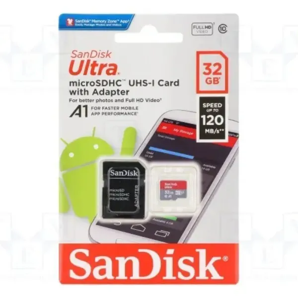 Sandisk Ultra MicroSDHC 32GB UHS-I U1 A1 Clase 10