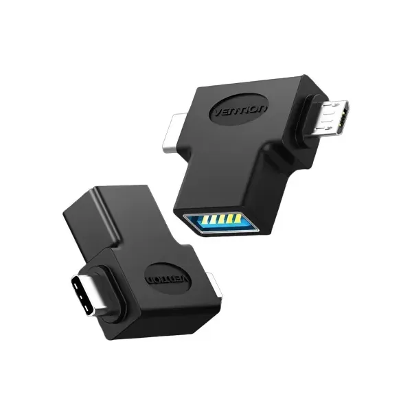 Adaptador USB 3.0 Vention CDIB0/ USB Tipo-C Macho - MicroUSB Macho