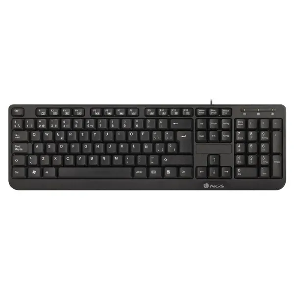 NGS Funky V3 Teclado USB Multimedia Plug & Play 1.4m Qwerty Español Negro