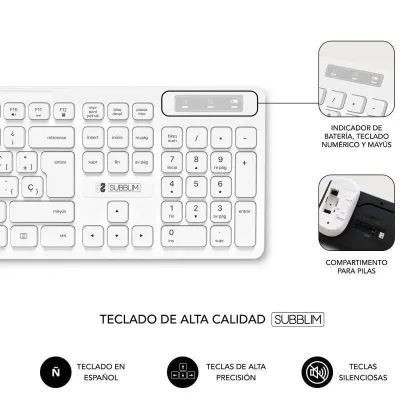 Teclado y Ratón Subblim Combo Business Slim Silencioso