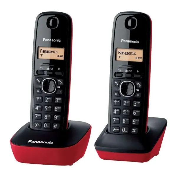 Panasonic KX-TG1612 Teléfono Inalámbrico DECT Duo Rojo