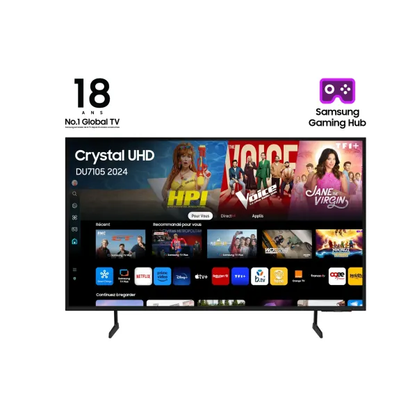 Televisor Samsung Crystal UHD TU50DU7105 50'/ Ultra HD 4K/ Smart TV/ WiFi