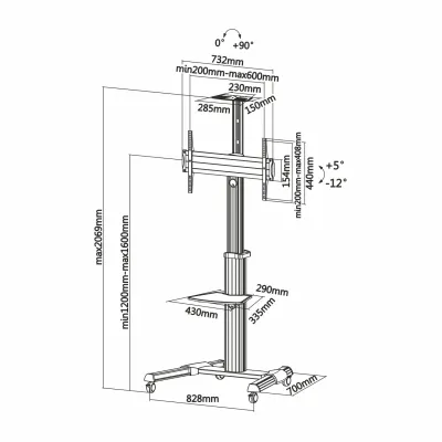 Aisens FT70TRE-037 Soporte de Suelo para TV de 37" a 70" VESA Aisens FT70TRE-037 Soporte de Suelo para TV de 37" a 70" VESA