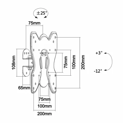 Aisens WT42TS-005 Soporte para TV de 23" a 42" VESA 200x200