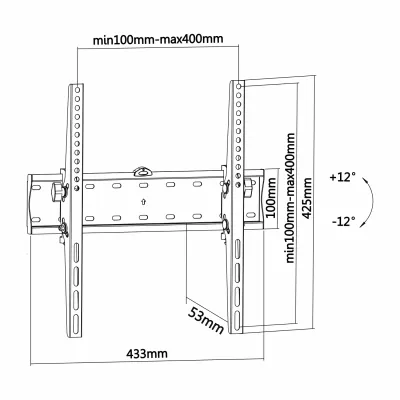 Aisens WT55T-015 Soporte para TV de 32" a 55" VESA 400x400 Máx.