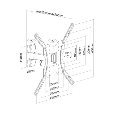 Aisens WT55TSE-057 Soporte para TV Inclinable 32-55" VESA Aisens WT55TSE-057 Soporte para TV Inclinable 32-55" VESA
