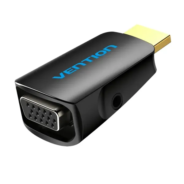 Vention AIDB0 Adaptador Conversor de HDMI Macho a VGA Hembra con Audio Jack 3.5mm
