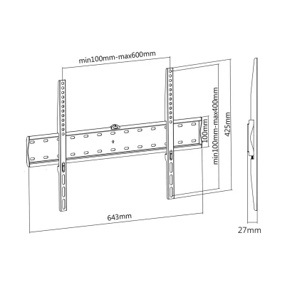 Aisens WT70F-069 Soporte de Pared Fijo para TV de 37-70" VESA Aisens WT70F-069 Soporte de Pared Fijo para TV de 37-70" VESA