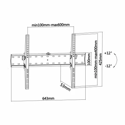 Aisens WT70T-017 Soporte para TV de 37" a 70" VESA 600x400 Máx. Aisens WT70T-017 Soporte para TV de 37" a 70" VESA 600x400 Máx.