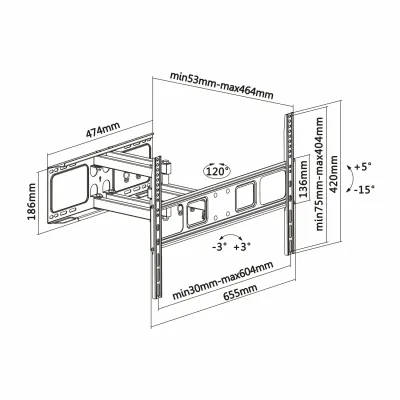 Aisens WT70TSLE-023 Soporte para TV de 37" a 70" VESA 600x400 Aisens WT70TSLE-023 Soporte para TV de 37" a 70" VESA 600x400