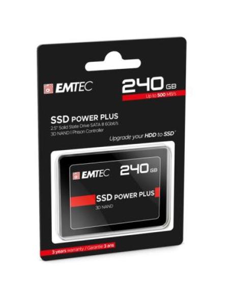 DISCO SSD SATA3 240GB POWER PLUS X150 EMTEC (500MB/s Escritura) ECS...