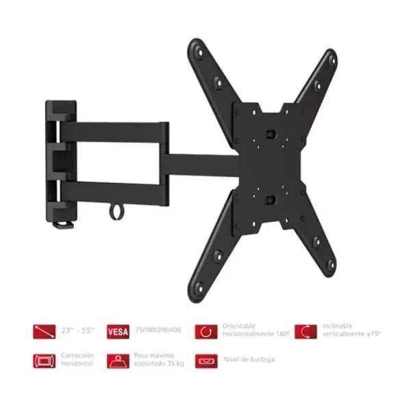 Fonestar STV-683N Soporte TV Brazo Articulado 23"/55" VESA 400x400 Max 35Kg 