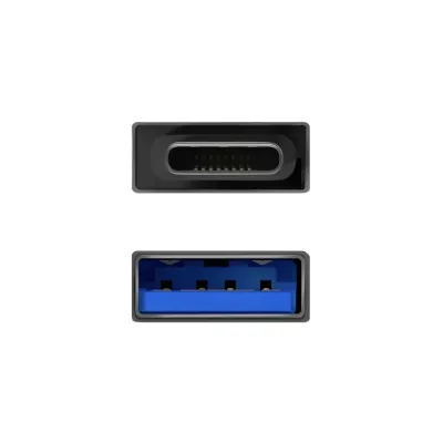 Aisens Mini Adaptador USB -C Macho a USB 3.2 Hembra Gris