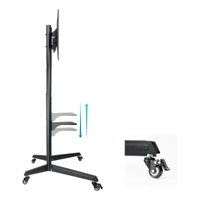 TooQ FS1170M-B Soporte de Suelo con Ruedas Inclinable para TV TooQ FS1170M-B Soporte de Suelo con Ruedas Inclinable para TV