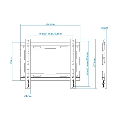 TooQ Soporte de Pared para Monitor/TV 23"-43" VESA 200x200 Máx. TooQ Soporte de Pared para Monitor/TV 23"-43" VESA 200x200 Máx.