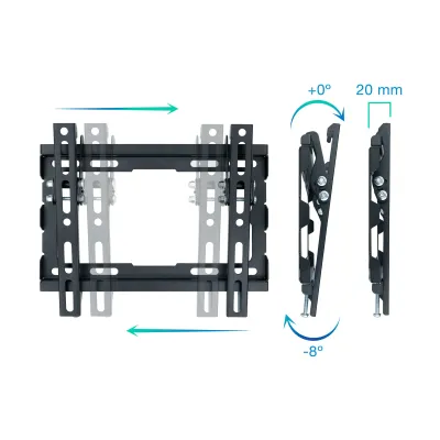 TooQ Soporte de Pared Inclinable para Monitor/TV 23"-43" VESA TooQ Soporte de Pared Inclinable para Monitor/TV 23"-43" VESA