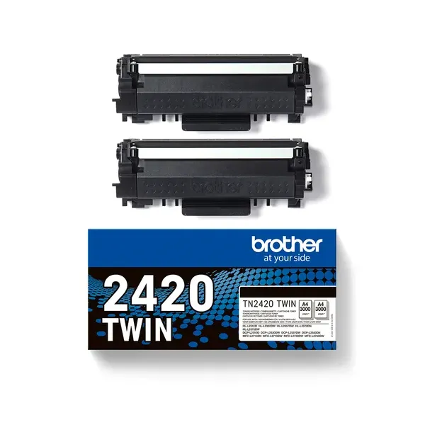 Brother TN2420 TWIN Multipack Ahorro XL Alta Capacidad 2x Negro Tóner Original