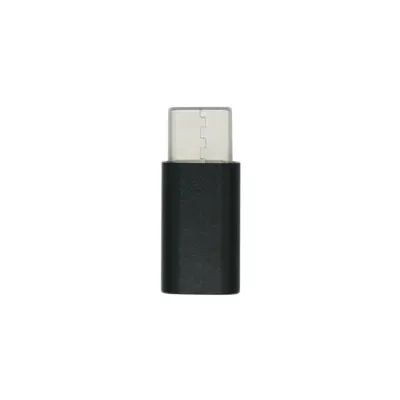 Aisens Adaptador USB-C a MicroUSB Macho/Hembra Negro