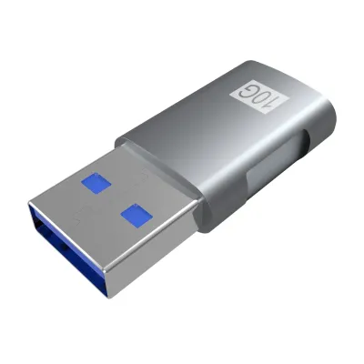 Aisens Mini Adaptador USB 3.2 Gen2 a USB -C Macho/Hembre Gris