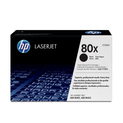 HP 80X Alta Capacidad Negro Original | Tóner CF280X HP 80X Alta Capacidad Negro Original | Tóner CF280X