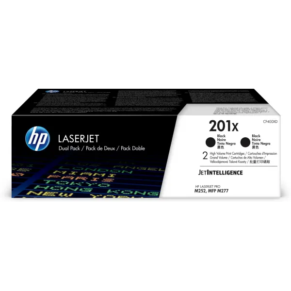 HP 201X Multipack Ahorro Tóner 2x Alta Capacidad Negro Original | Tóner CF400XD
