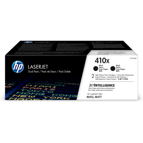 HP 410X Alta Capacidad Multipack 2x Negro Original | Tóner CF410XD