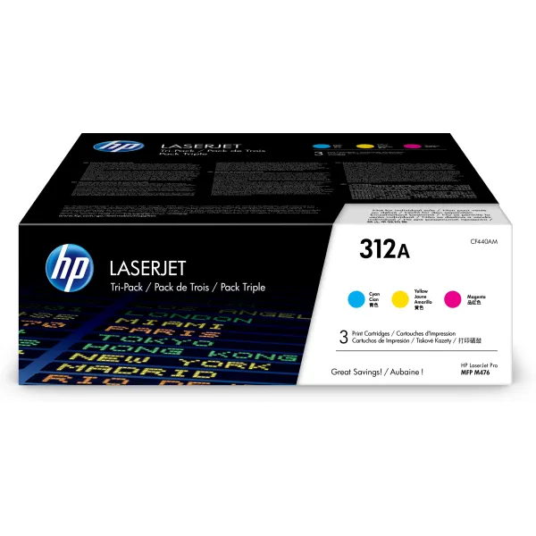 HP 312A Multipack Ahorro Tóner Cian Magenta Amarillo Original | Tóner CF440AM