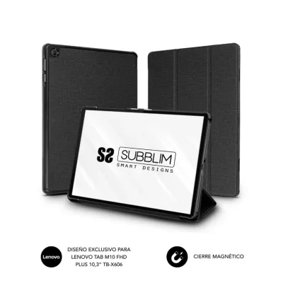 Subblim Shock Case Funda Negra para Lenovo Tab M10 FHD Plus