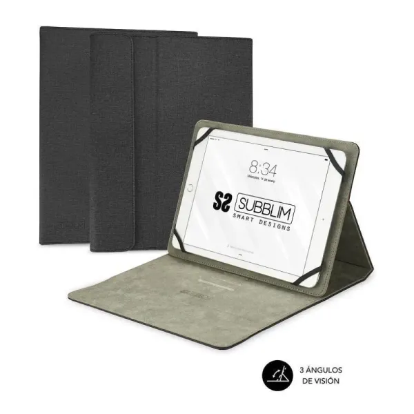 Subblim Clever Stand Funda Negra para Tablet de 10.1"
