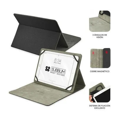 Subblim Clever Stand Funda Negra para Tablet de 10.1"