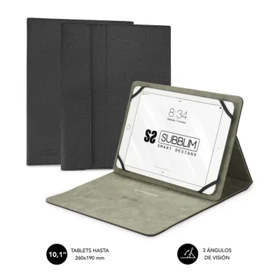 Subblim Clever Stand Funda Negra para Tablet de 10.1"