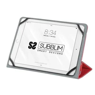 Subblim Clever Stand Funda Roja para Tablet de 10.1"