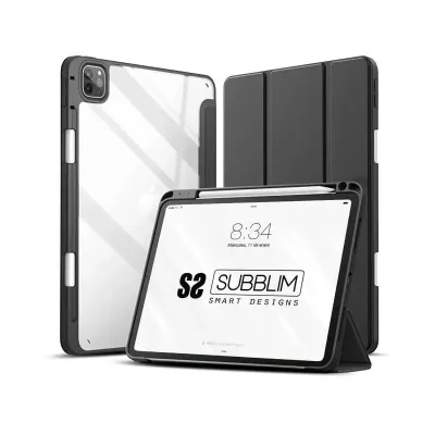 Subblim Clear Shock Case Funda Negra para iPad Pro 12.9"