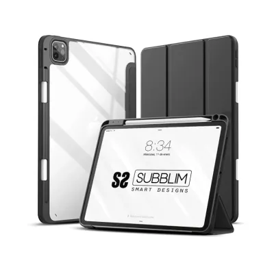 Subblim Clear Shock Case Funda Negra para iPad Pro 12.9"
