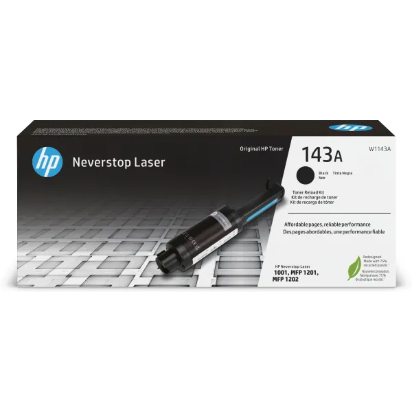 HP 143A Kit de Recarga Tóner Original Laserjet Tank Negro W1530A | Kit de Recarga W1530A