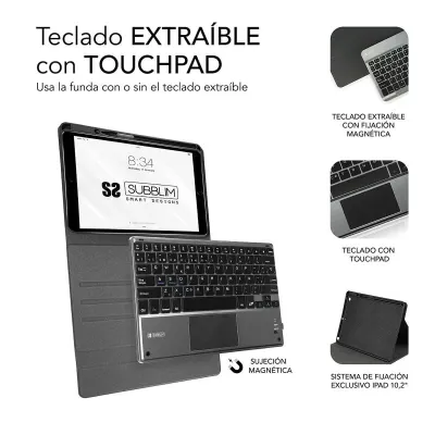 Subblim Keytab Pro Bluetooth Touchpad Negra para Tablet 10.1"