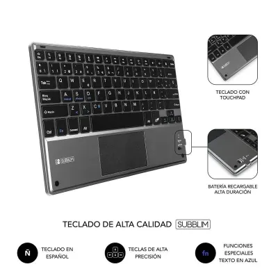 Subblim Keytab Pro Bluetooth Touchpad Negra para Tablet 10.1"