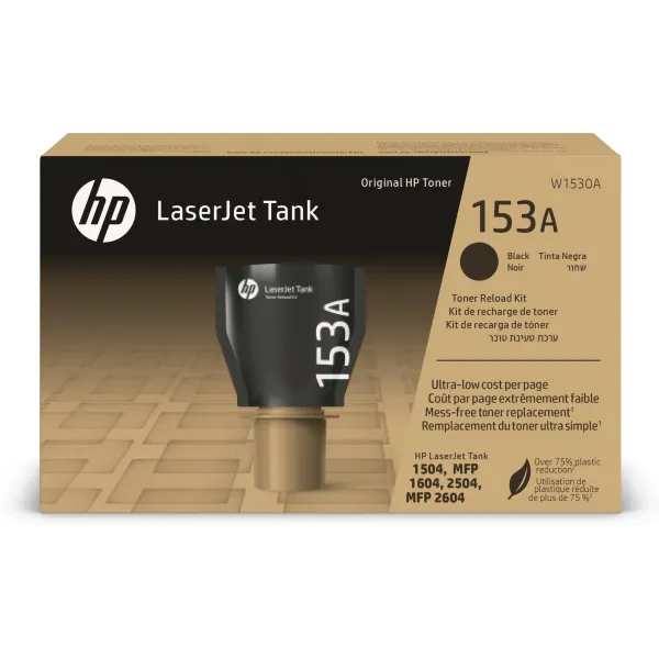 HP 153A Kit de Recarga Tóner Original Laserjet Tank Negro W1530A | Kit de Recarga W1490X