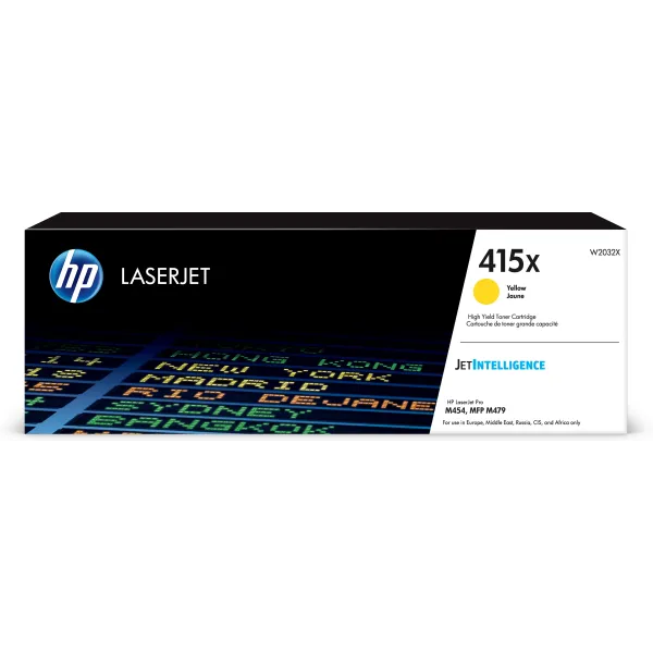 HP 415X Alta Capacidad Amarillo Original | Tóner W2032X