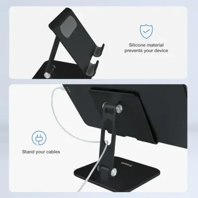 TooQ Hermes Noche Soporte de Sobremesa Ajustable para Tablet