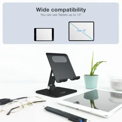 TooQ Hermes Noche Soporte de Sobremesa Ajustable para Tablet