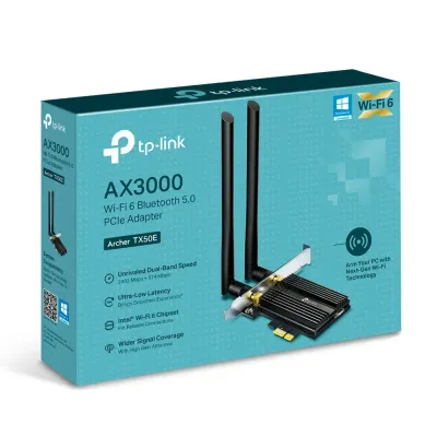 TP-Link Archer TX50E Adaptador PCIe AX3000 Wi-Fi 6 Bluetooth 5.0