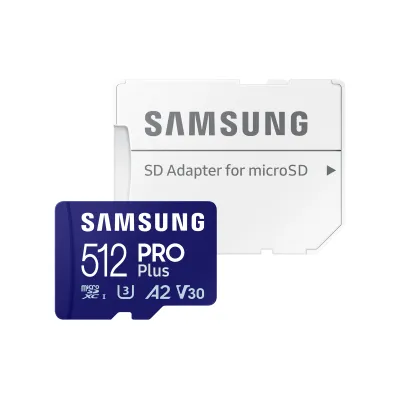 Samsung PRO Plus MicroSDXC 512GB UHS-I U3 A2 V30 Clase 10 con Samsung PRO Plus MicroSDXC 512GB UHS-I U3 A2 V30 Clase 10 con