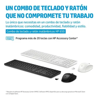 HP 650 Combo de Teclado y Ratón Inalámbrico Negro