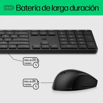 HP 650 Combo de Teclado + Ratón Inalámbrico Blanco