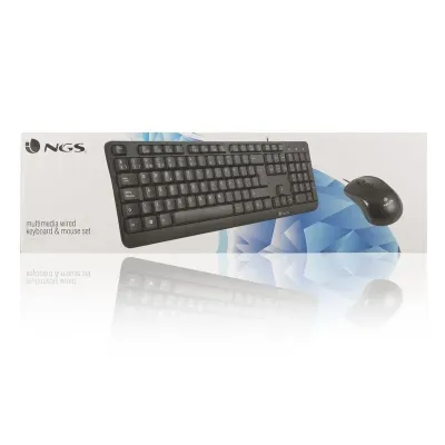 NGS Cocoa Kit Teclado Multimedia Qwerty Español + Ratón 1000