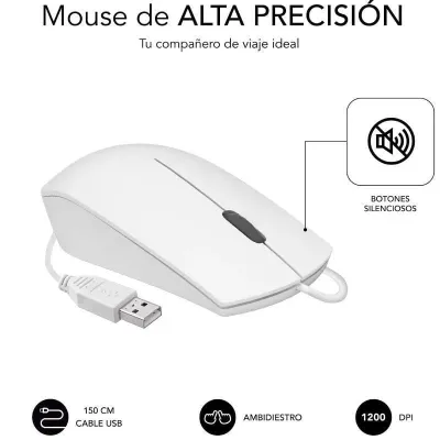Teclado y Ratón Subblim Combo Business Slim Silencioso/ Blanco Teclado y Ratón Subblim Combo Business Slim Silencioso/ Blanco
