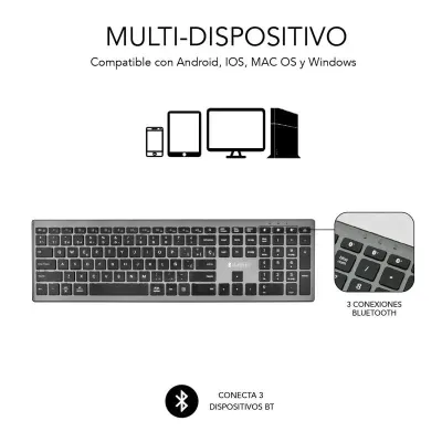 Teclado Inalámbrico por Bluetooth Subblim 2PUE201 Pure