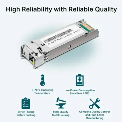 Modulo SFP Transceptor de Fibra Óptica TP-Link TL-SM321A-2 Modulo SFP Transceptor de Fibra Óptica TP-Link TL-SM321A-2